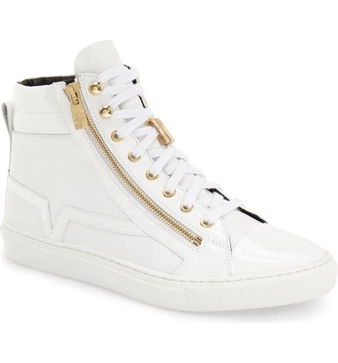 sneaker versace bianche|versace zipped high top sneakers.